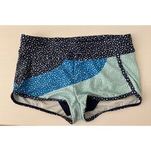 Athleta Girl M 8-10 Printed Cannonball Swim Shorts For Girls Blue